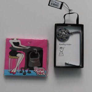 NWT Two purse valets Christmas Holiday Gift Socking Stuffer Bag Holder